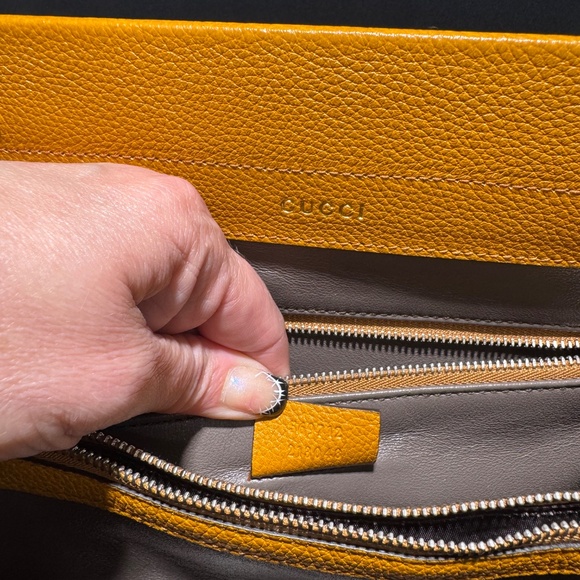 Gucci Orange Posillipo Grain Calfskin Zumi~with COA - Picture 12 of 16
